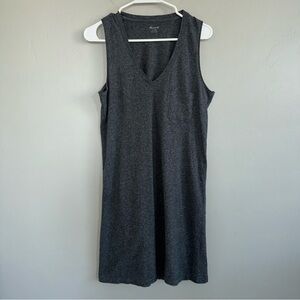 Madewell V-Neck Sleeveless One Pocket Tank Dress Heather Gray Size XS Cotton